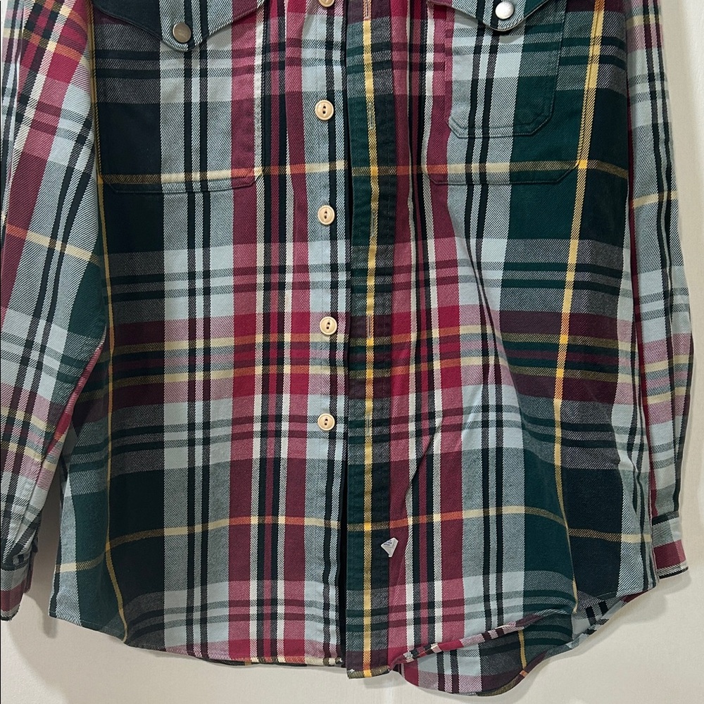 POLO RALH LAUREN MENS FLANNEL  BUTTON DOWN SHIRT PLAID Sz LG - Picture 4 of 14